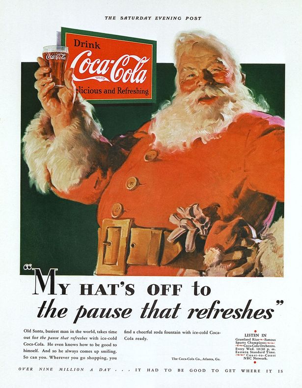 1931 දී Coca Cola වෙනුවෙන් නිර්මාණය වුණු සන්බ්ලොම්ගේ නත්තල් සීයා  (coca-colacompany.com)
