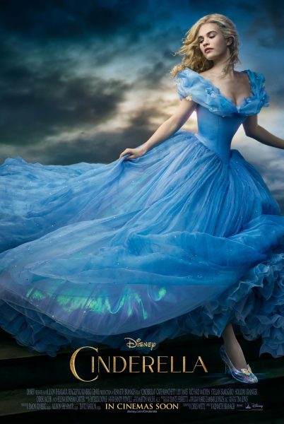 2015 වසරේ දී තිරගත වූ Cinderella විත්‍රපටයේ පෝස්ටරයක් (blu-raydisc.tv)