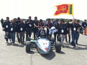 Team SHARK with the award-winning car. Image courtesy: ft.lk
