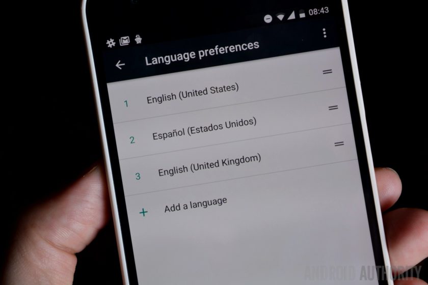 Multi-locale and language support. Image courtesy Android Authority