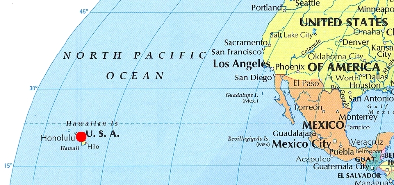 Штат на тихом океане. Гавайские острова на карте США. Где находятся Гавайские острова на карте. Гавайи на карте Америки.