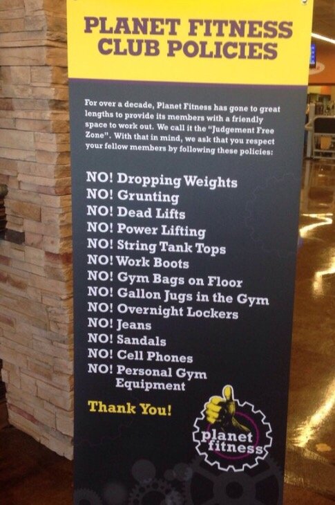 planet fitness no grunting policy