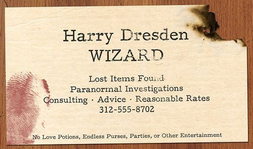 Harry Dresden Visiting Card