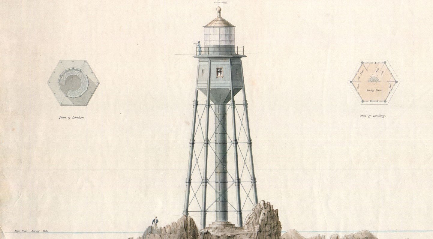 bishop rock lighthouse steel