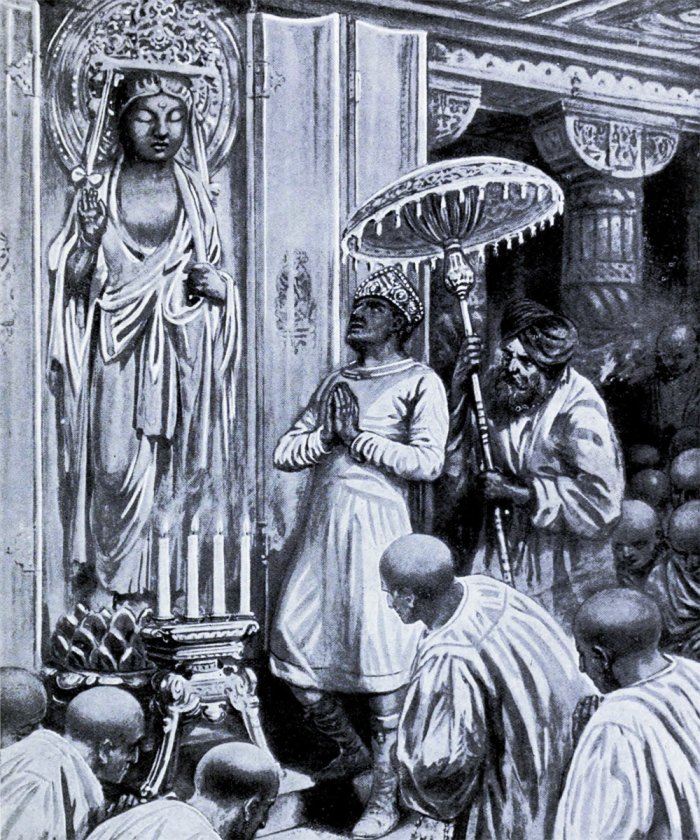 Kanishka Inaugurates Mahyana Buddhism. (Pic: Wikimedia Commons)