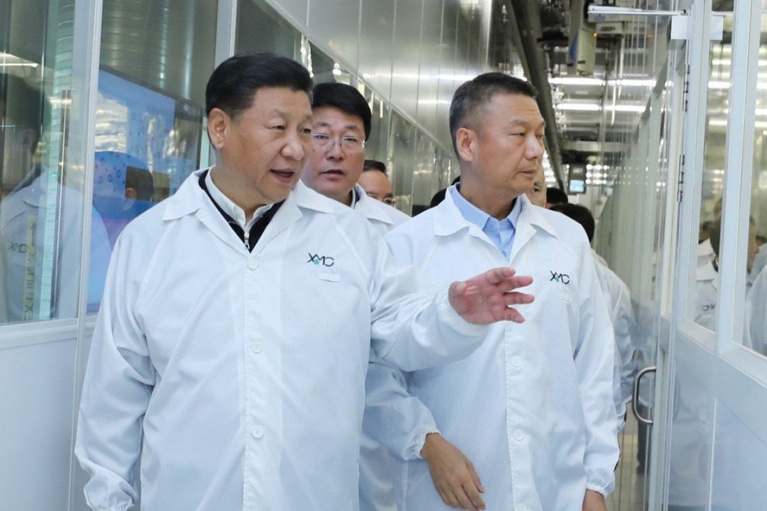 xi jing ping visiting semiconductor facility