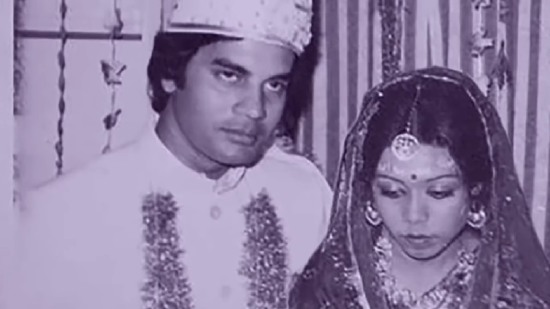 ilias kanchan and his wife during marriage 