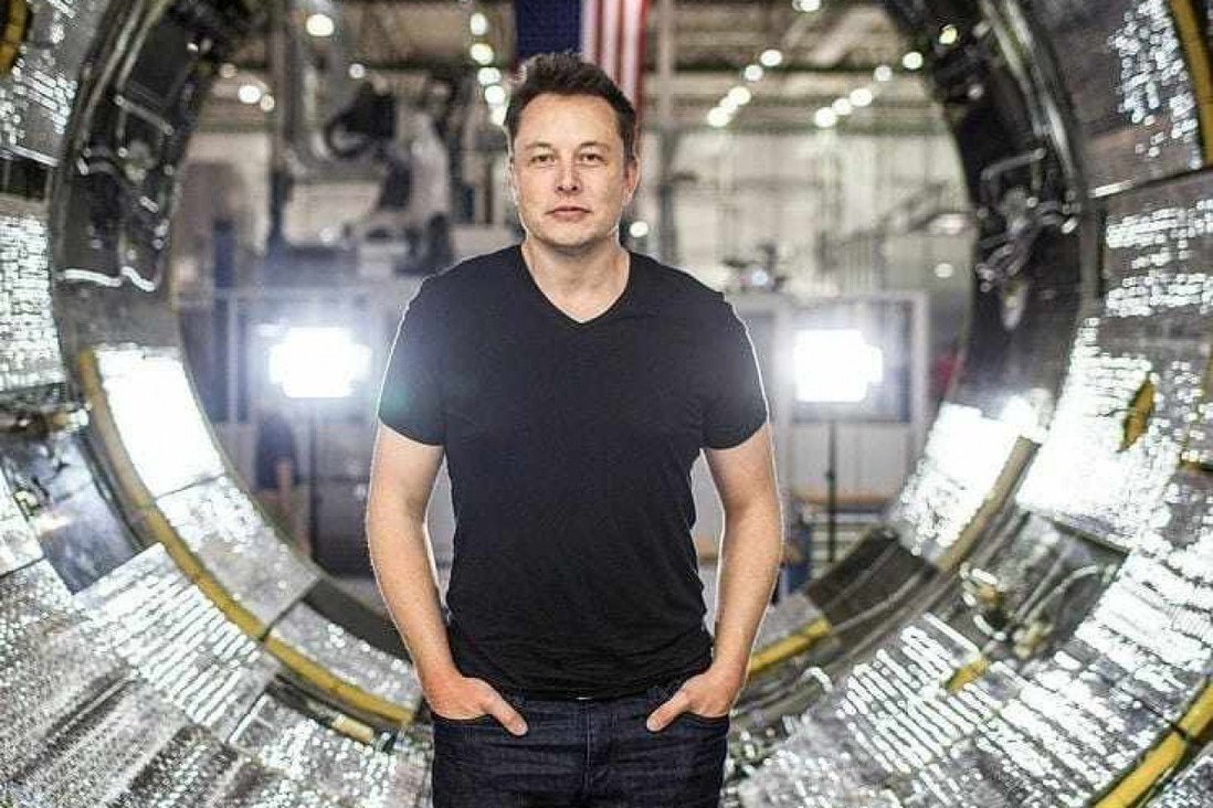 musk in one of his space ships