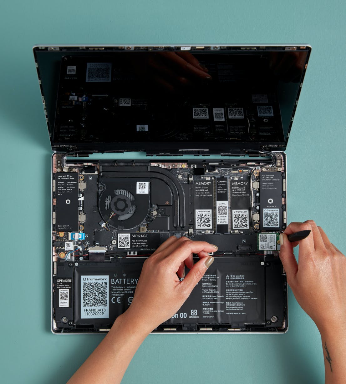 inside of framework laptop
