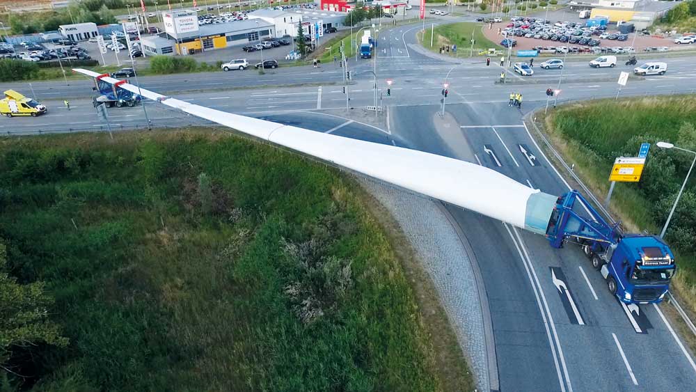 wind turbine blade transportation