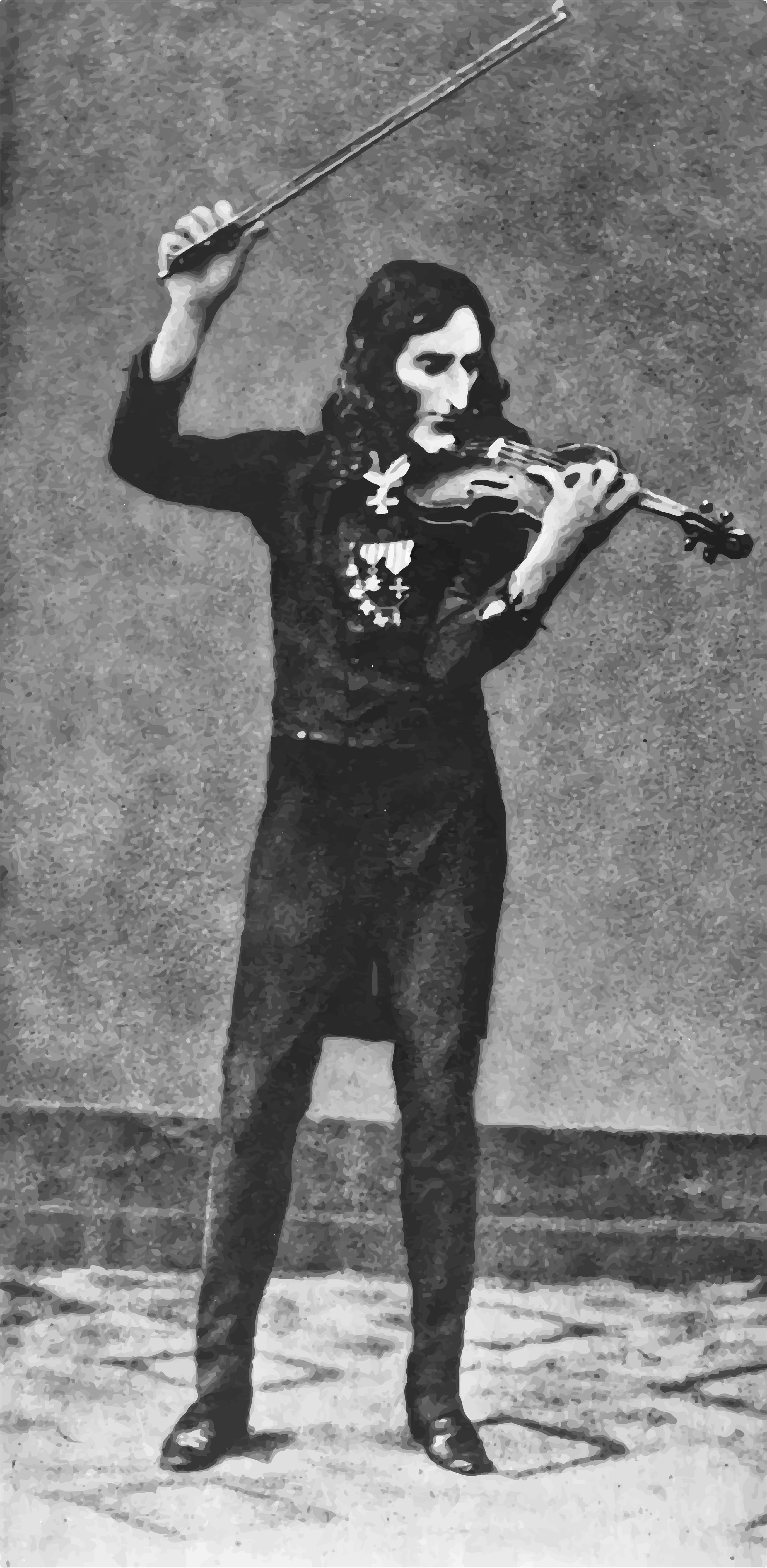 এটি বেহালাবাদকের একটি বিখ্যাত নকল ডাগুরিওটাইপ (প্রাথমিক ছবি)। Image source: https://www.classicfm.com/composers/paganini/niccolo-gifted-violinist-deal-with-devil/