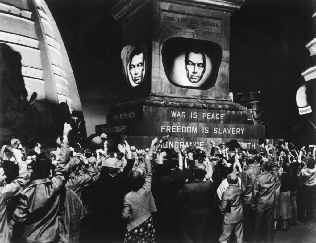 ১৯৮৪, জর্জ অরওয়েল। Image Source: https://electricliterature.com/the-rise-of-dystopian-fiction-from-soviet-dissidents-to-70s-paranoia-to-murakami/