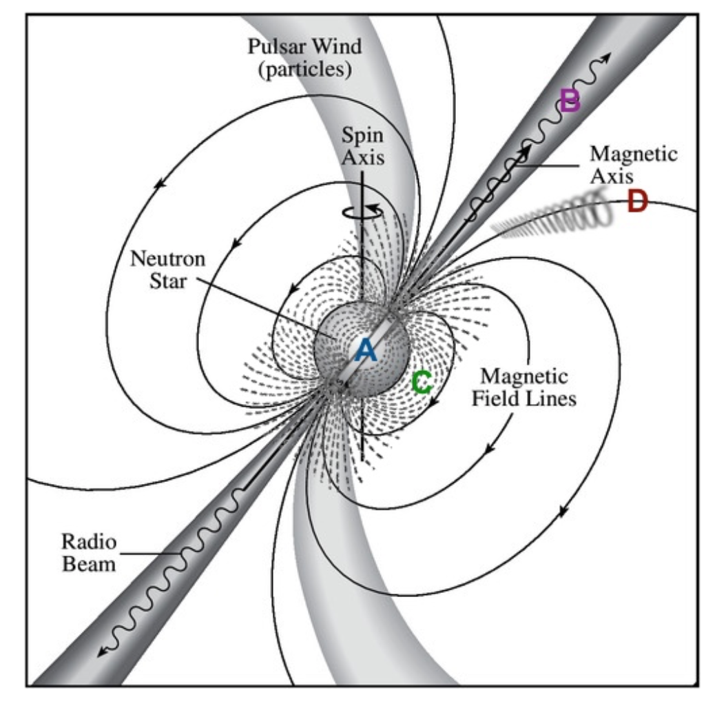 neutron star spin axis and magnetic field