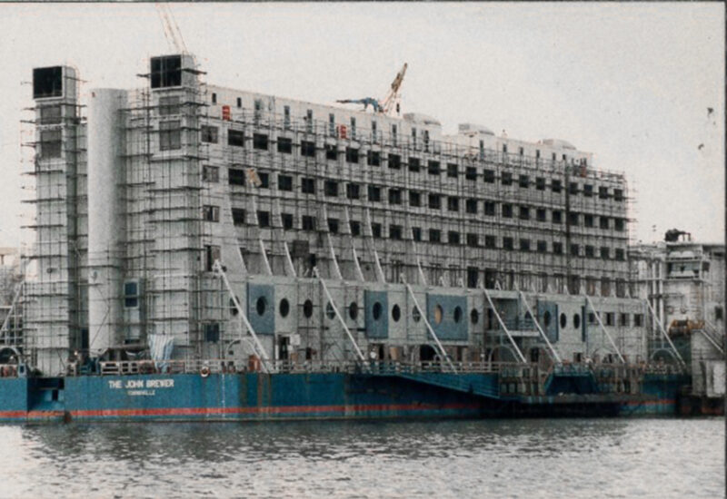 building the floating hotel